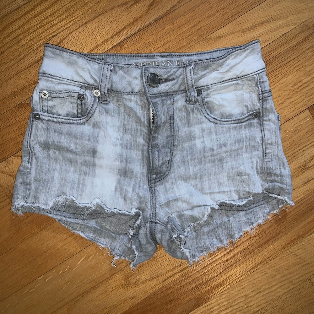 American Eagle High Rise Gray Shorts